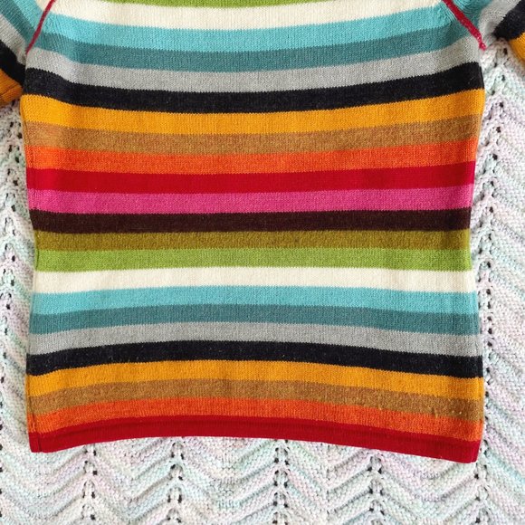 Liz Claiborne Rainbow Stripe Wool Blend Sweater (XS - S) - Picture 6 of 10